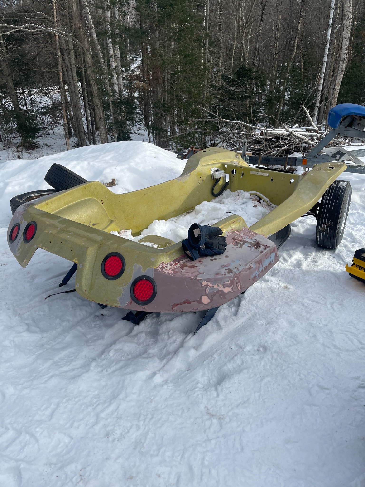 Rear bodywork and lighting details during the dune buggy restoration
