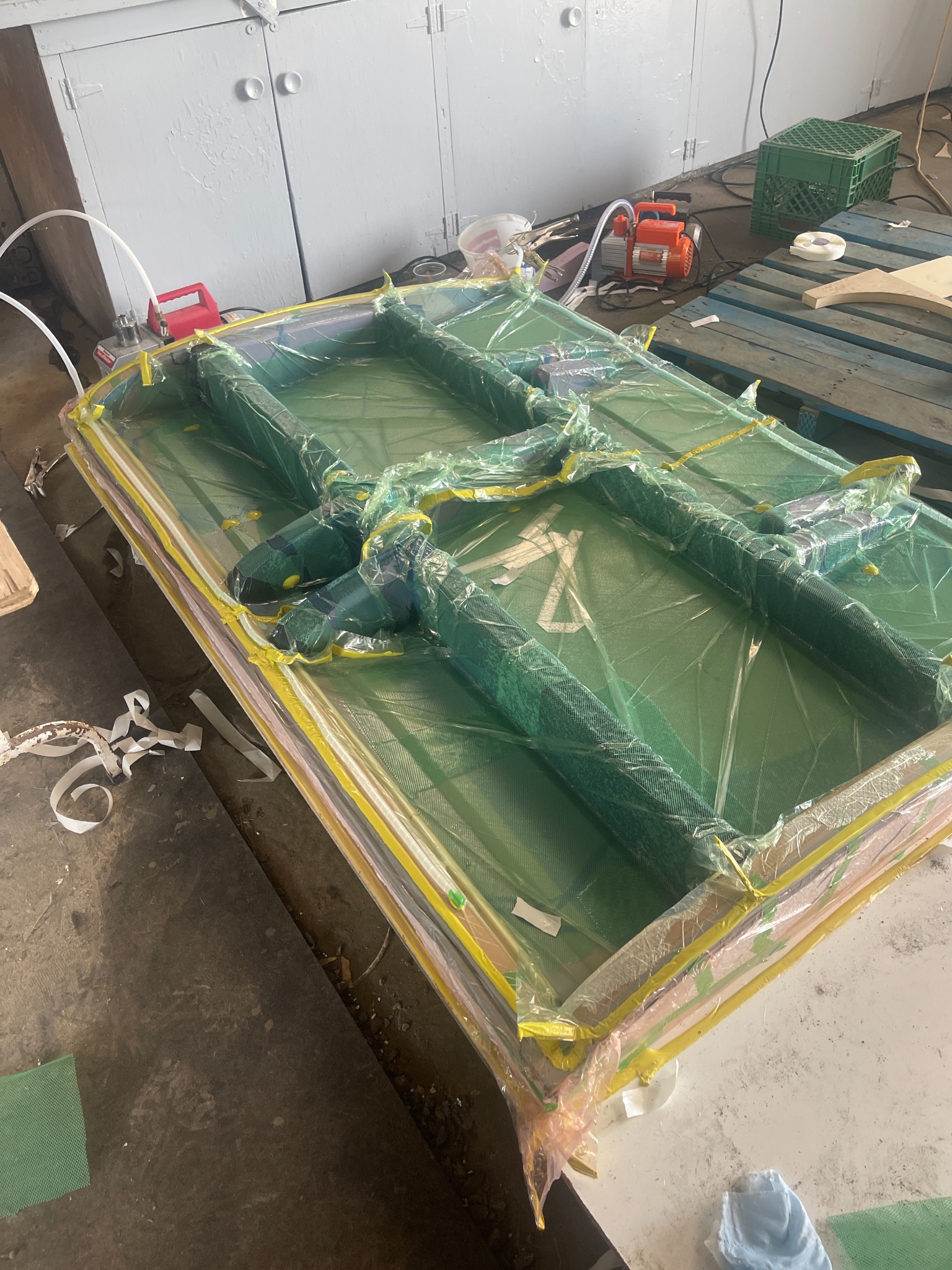 Large UAV mold prepared with release film and composite material