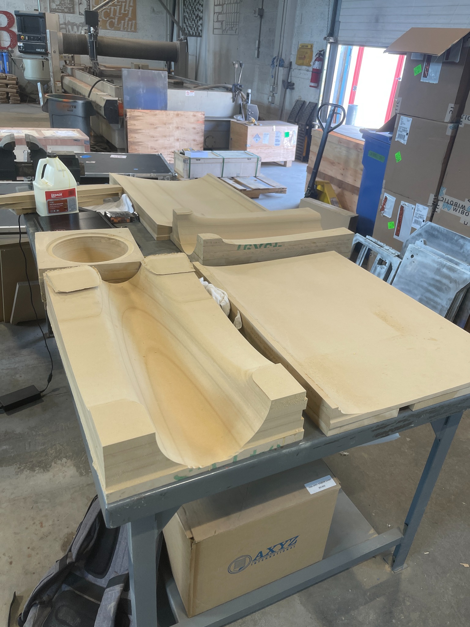 Machined MDF tooling for the VTOL UAV components